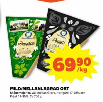 Stora Coop Skånemejerier Prästost erbjuda