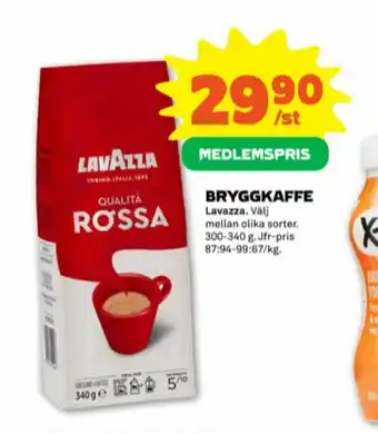 Stora Coop Lavazza Qualita Rossa Kaffe malet erbjuda
