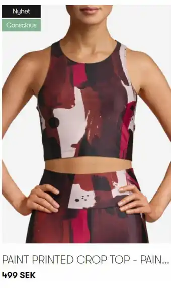 Paint Printed Crop Top - Pain.