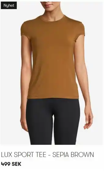 Casall Lux Sport Tee - Sepia Brown erbjuda