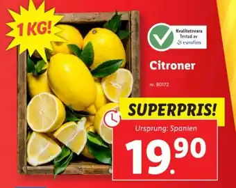 Lidl Citroner erbjuda