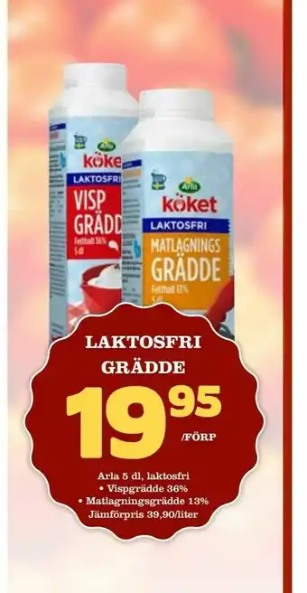 Bonum Matmarknad Laktosfri grädde erbjuda