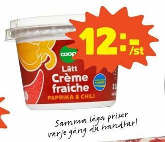 Lätt crème fraiche paprika & chili