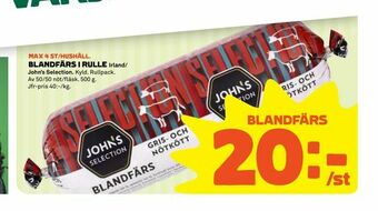 Coop Blandfärs i rulle erbjuda