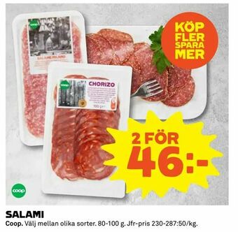 Coop Extra Salami erbjuda