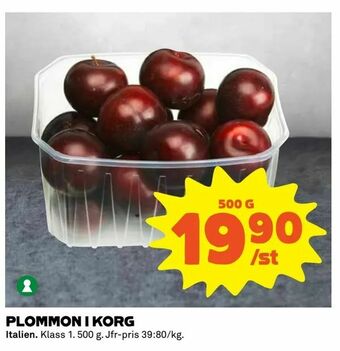 Coop Extra Plommon i korg erbjuda