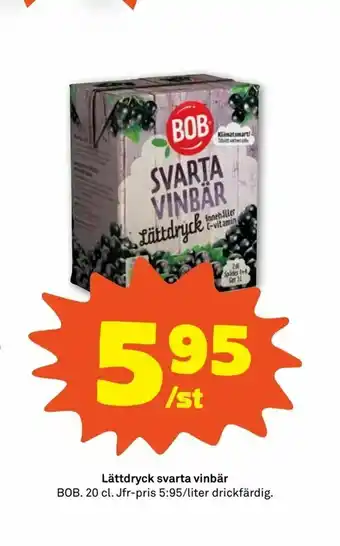 Lättdryck svarta vinbär