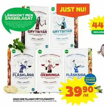 Coop Forum Sous vide-tillagat kött/fläskkött erbjuda