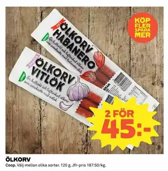 Coop Nära Ölkorv erbjuda