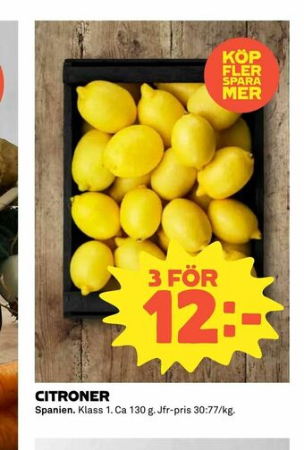 Coop Konsum Citroner erbjuda