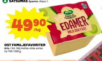 Coop Extra Ost familjefavoriter erbjuda