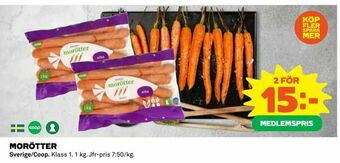 Coop Daglivs Morötter erbjuda