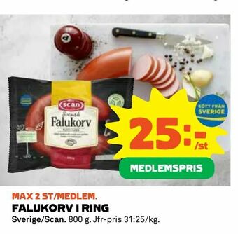 Coop Daglivs Falukorv i ring erbjuda