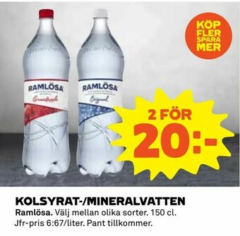Kolsyrat-/mineralvatten
