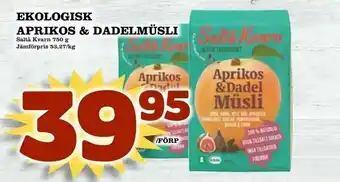 Ekologisk aprikos & dadelmüsli