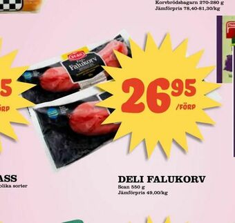 Din Mat Deli falukorv erbjuda