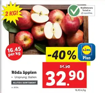 Lidl Röda äpplen erbjuda