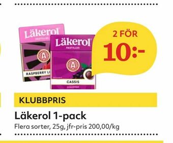 Hemköp Läkerol 1-pack erbjuda
