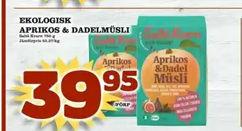 Matboden Ektorp Ekologisk aprikos & dadelmüsli erbjuda