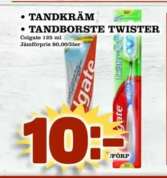 Matboden Ektorp tandkräm • tandborste twister erbjuda