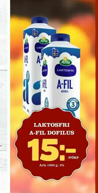 Laktosfri a-fil dofilus