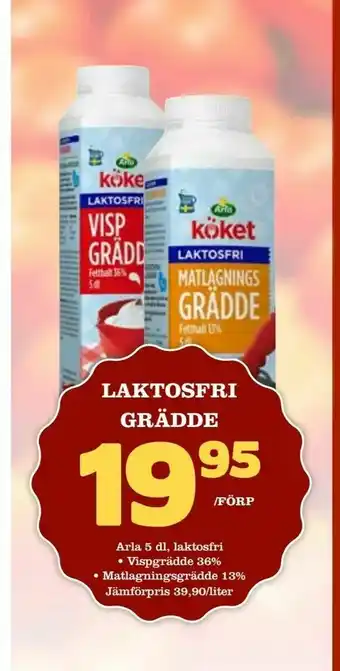 Laktosfri grädde