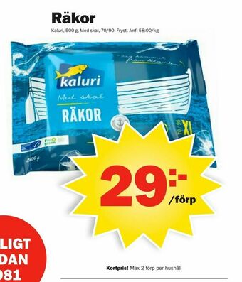 Pekås Räkor erbjuda
