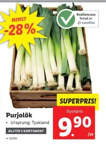 Lidl Purjolök erbjuda