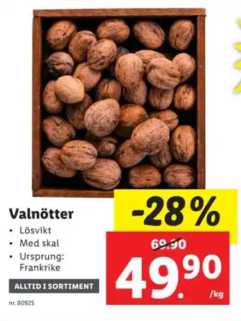 Lidl Valnötter erbjuda