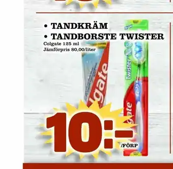 tandkräm • tandborste twister