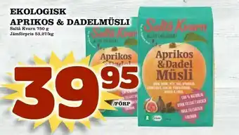 Prisma Mat Ekologisk aprikos & dadelmüsli erbjuda