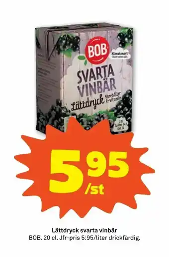 Stora Coop Lättdryck svarta vinbär erbjuda
