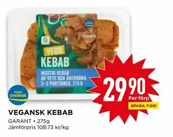 Willys Vegansk kebab erbjuda
