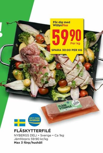 Willys Hemma Fläskytterfilé erbjuda