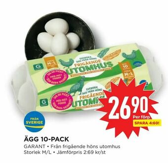 Willys Hemma Ägg 10-pack erbjuda