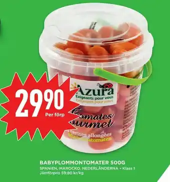 Willys Hemma Babyplommontomater 500g erbjuda
