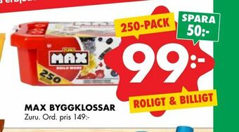 ÖoB Max byggklossar erbjuda