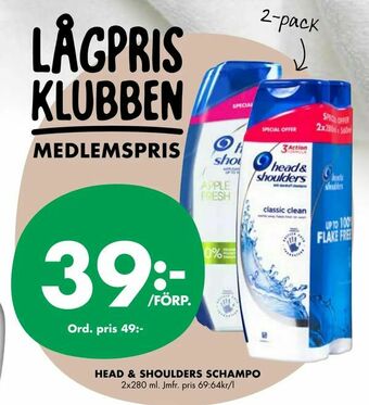 ÖoB Head & shoulders schampo erbjuda
