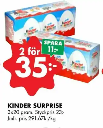 ÖoB Kinder surprise erbjuda