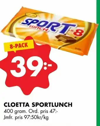 Cloetta sportlunch
