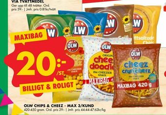 ÖoB Olw chips & cheez - max 3/kund erbjuda