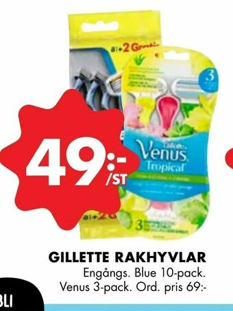 ÖoB Gillette rakhyvlar erbjuda
