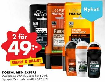 ÖoB L'oréal men expert erbjuda
