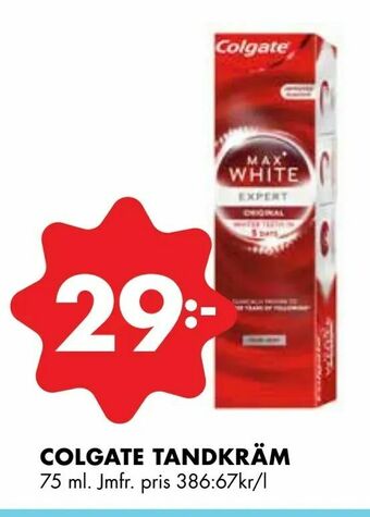 ÖoB Colgate tandkräm erbjuda