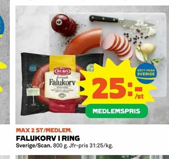 Coop Falukorv i ring erbjuda