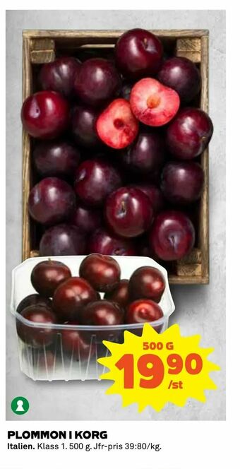 Coop Plommon i korg erbjuda