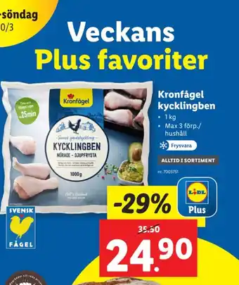 Lidl Kronfågel kycklingben erbjuda