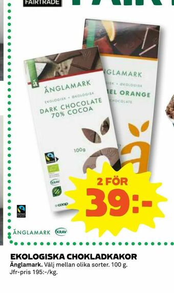Coop Ekologiska chokladkakor erbjuda