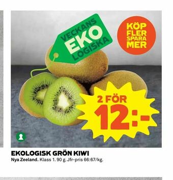 Coop Extra Ekologisk grön kiwi erbjuda