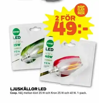 Coop Forum Ljuskällor led erbjuda